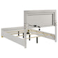 Marceline Wood Full LED Panel Bed White