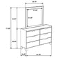 Henderson 6-drawer Bedroom Dresser with Mirror Medium Oak