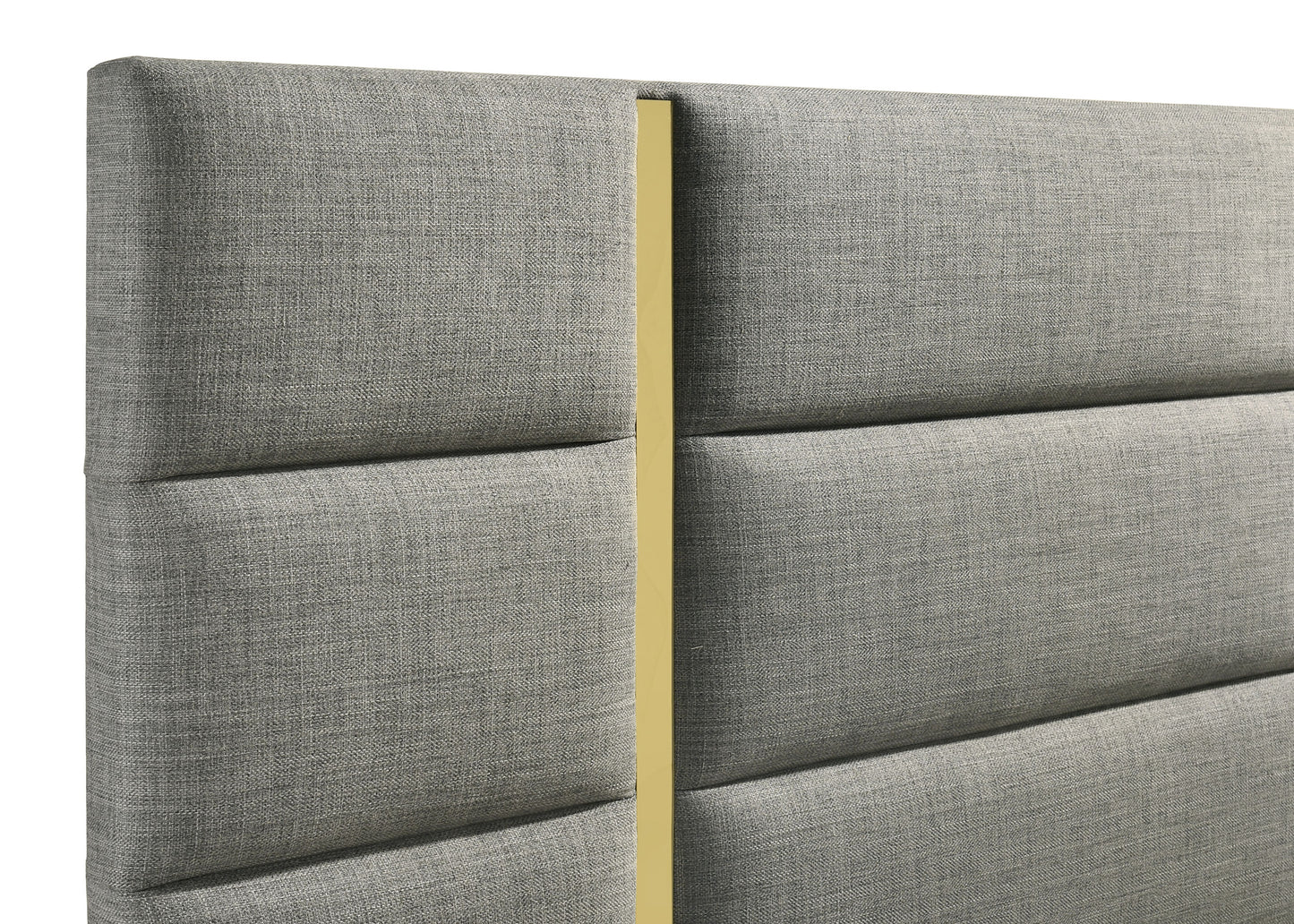 Ines 56-inch Fabric Upholstered Eastern King Panel Bed Grey