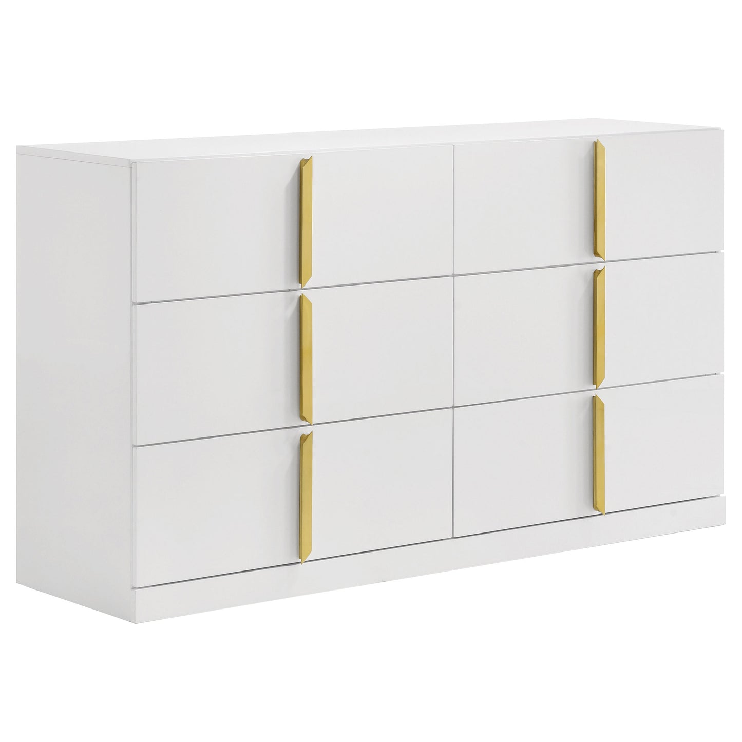 Ines 5-piece Queen Bedroom Set Grey and White High Gloss