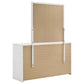 Ines 6-drawer Bedroom Dresser with Mirror White High Gloss