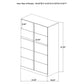 Ines 5-drawer Bedroom Chest of Drawers White High Gloss