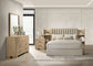 Arielle 4-Piece Eastern King Upholstered Bedroom Set Light Oak