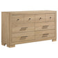 Arielle 4-Piece Eastern King Upholstered Bedroom Set Light Oak