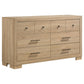 Arielle Bedroom Dresser with Mixed Hardware Light Oak
