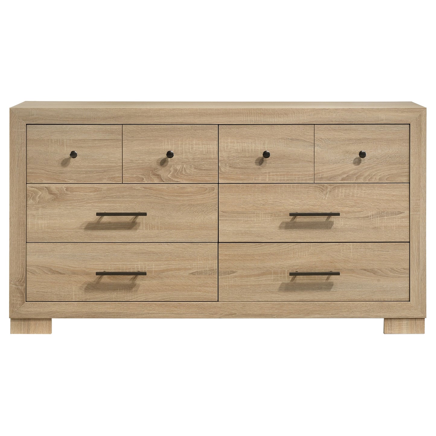 Arielle Bedroom Dresser with Mixed Hardware Light Oak