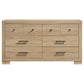 Arielle Bedroom Dresser with Mixed Hardware Light Oak