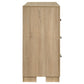 Arielle Bedroom Dresser with Mixed Hardware Light Oak