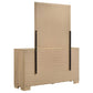 Arielle Dresser and Mirror Set with Mixed Hardware Light Oak