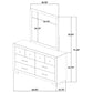 Arielle Dresser and Mirror Set with Mixed Hardware Light Oak