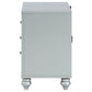 Gunnison 2-drawer Nightstand Silver Metallic