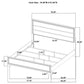 Wright 52-inch Upholstered Eastern King Bed Brown Oak