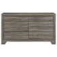 Wright 6-drawer Dresser Cabinet Brown Oak
