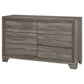 Wright 6-drawer Dresser Cabinet Brown Oak