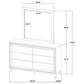 Welsley 6-drawer Dresser and Mirror Walnut