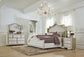 Antonella Upholstered Dresser Mirror Camel