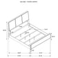 Arini 56-inch Eastern King Panel Bed Cream and Black