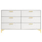 Kendall 6-drawer Dresser White