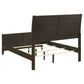 Wilkes Full Vertical-Channel Upholstered Panel Bed Dark Cocoa