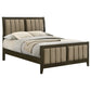 Wilkes Full Vertical-Channel Upholstered Panel Bed Dark Cocoa