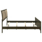 Wilkes California King Vertical-Channel Upholstered Panel Bed Dark Cocoa