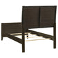 Wilkes Twin Vertical-Channel Upholstered Panel Bed Dark Cocoa