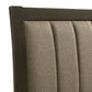 Wilkes Twin Vertical-Channel Upholstered Panel Bed Dark Cocoa