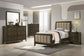 Wilkes Twin Vertical-Channel Upholstered Panel Bed Dark Cocoa