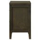 Wilkes Transitional 2-Drawer Nightstand with Metal Knobs Dark Cocoa