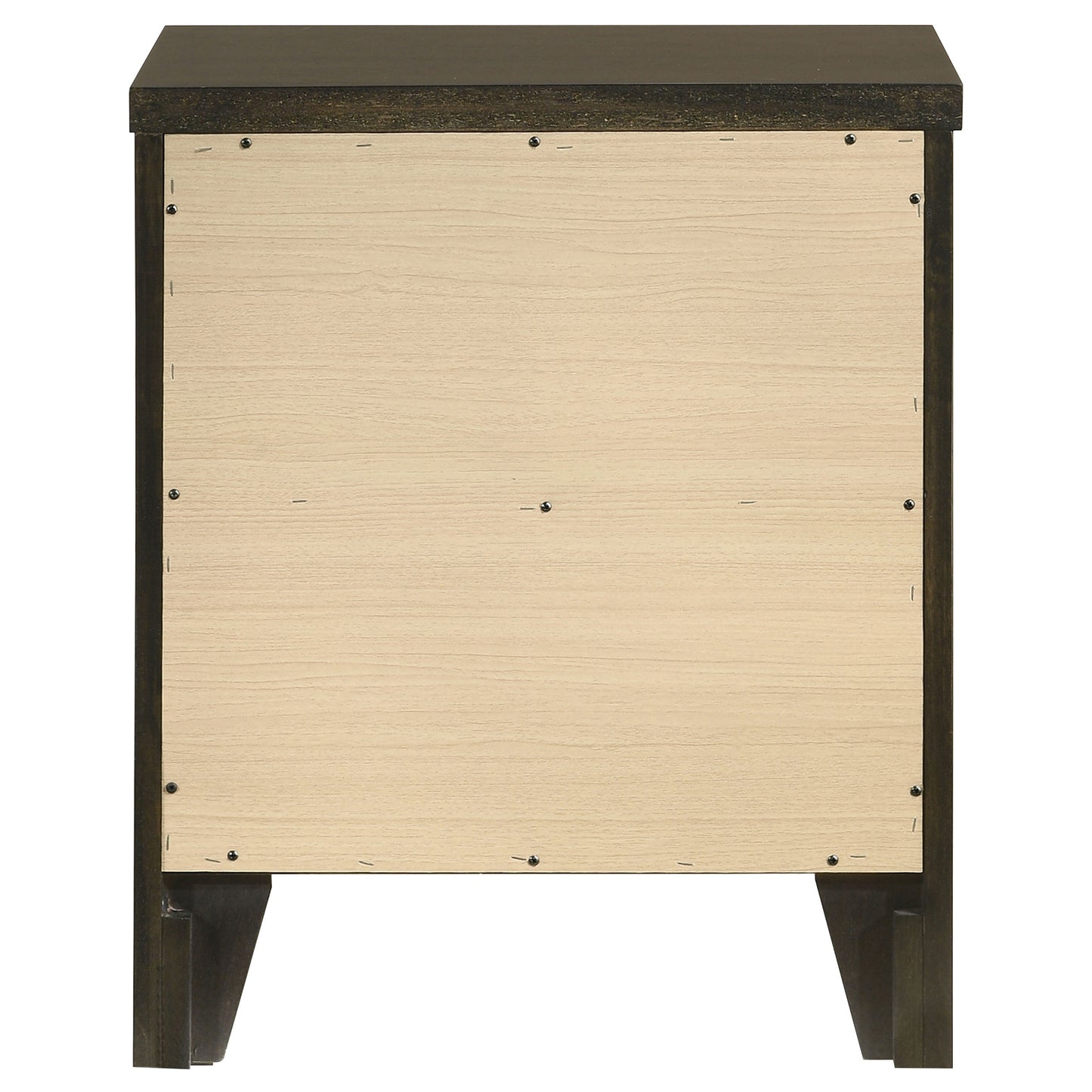 Wilkes Transitional 2-Drawer Nightstand with Metal Knobs Dark Cocoa