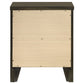 Wilkes Transitional 2-Drawer Nightstand with Metal Knobs Dark Cocoa