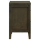 Wilkes Transitional 2-Drawer Nightstand with Metal Knobs Dark Cocoa