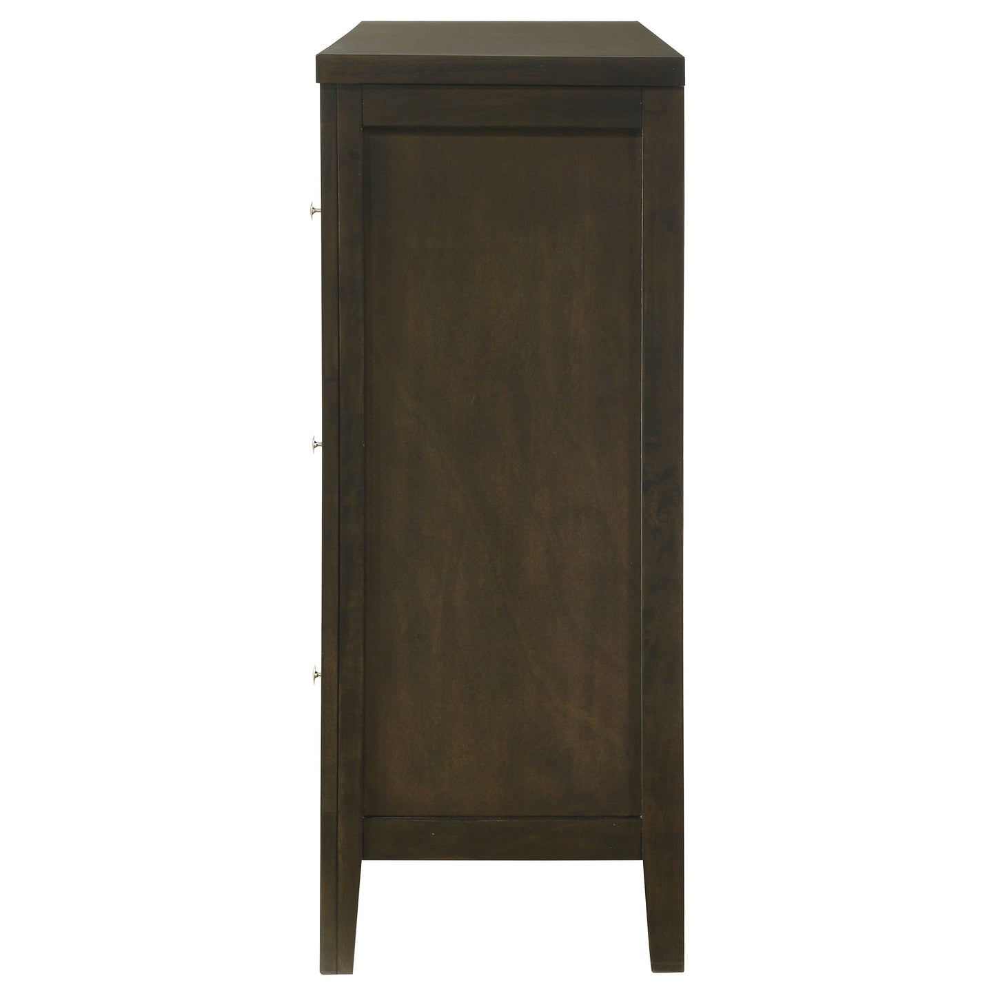 Wilkes Transitional 6-Drawer Dresser with Metal Knobs Dark Cocoa