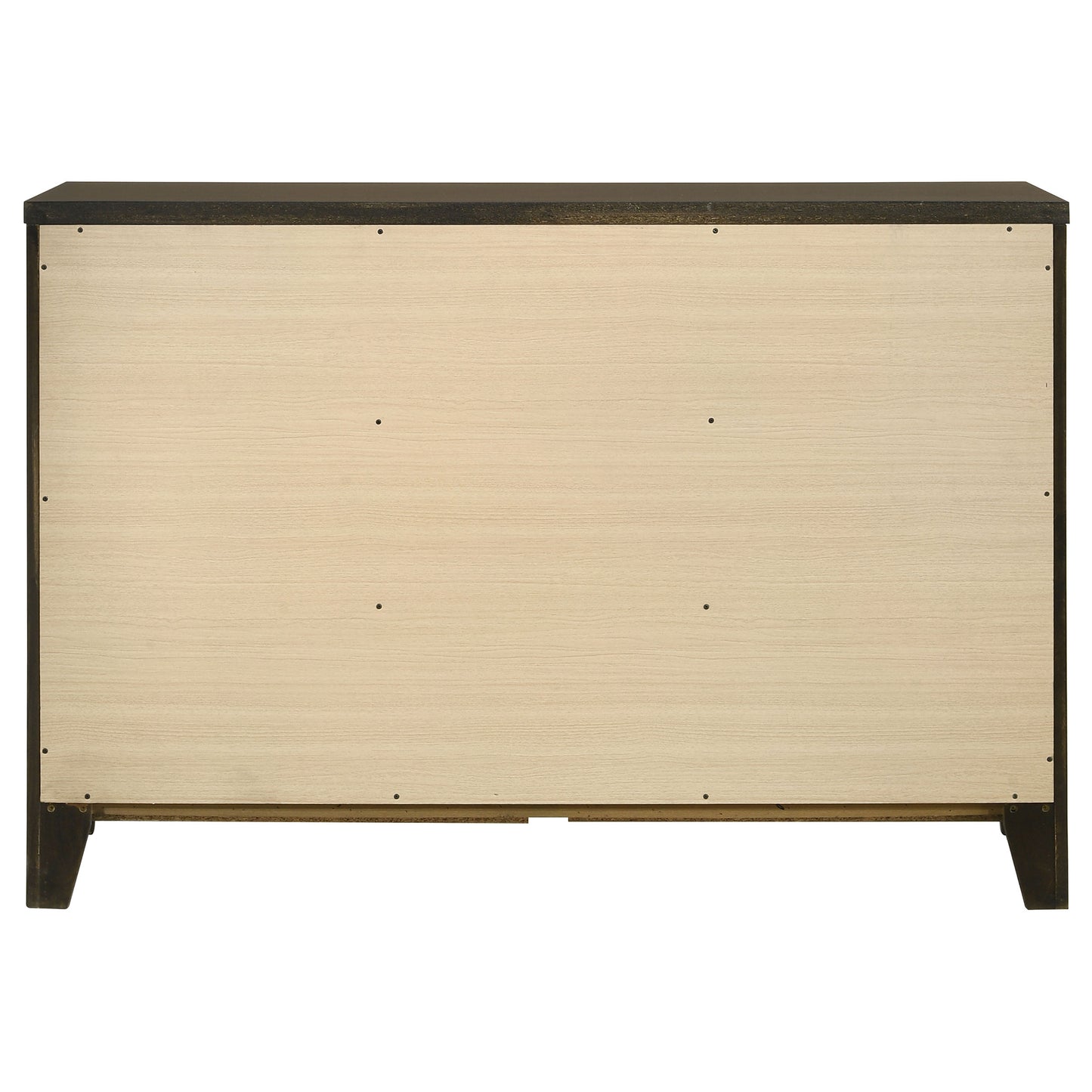 Wilkes Transitional 6-Drawer Dresser with Metal Knobs Dark Cocoa