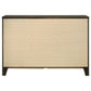 Wilkes Transitional 6-Drawer Dresser with Metal Knobs Dark Cocoa