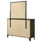Wilkes 2-Piece Transitional 6-Drawer Dresser with Mirror Dark Cocoa