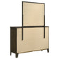 Wilkes 2-Piece Transitional 6-Drawer Dresser with Mirror Dark Cocoa