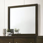 Wilkes Transitional Rectangular Wood-Framed Dresser Mirror Dark Cocoa