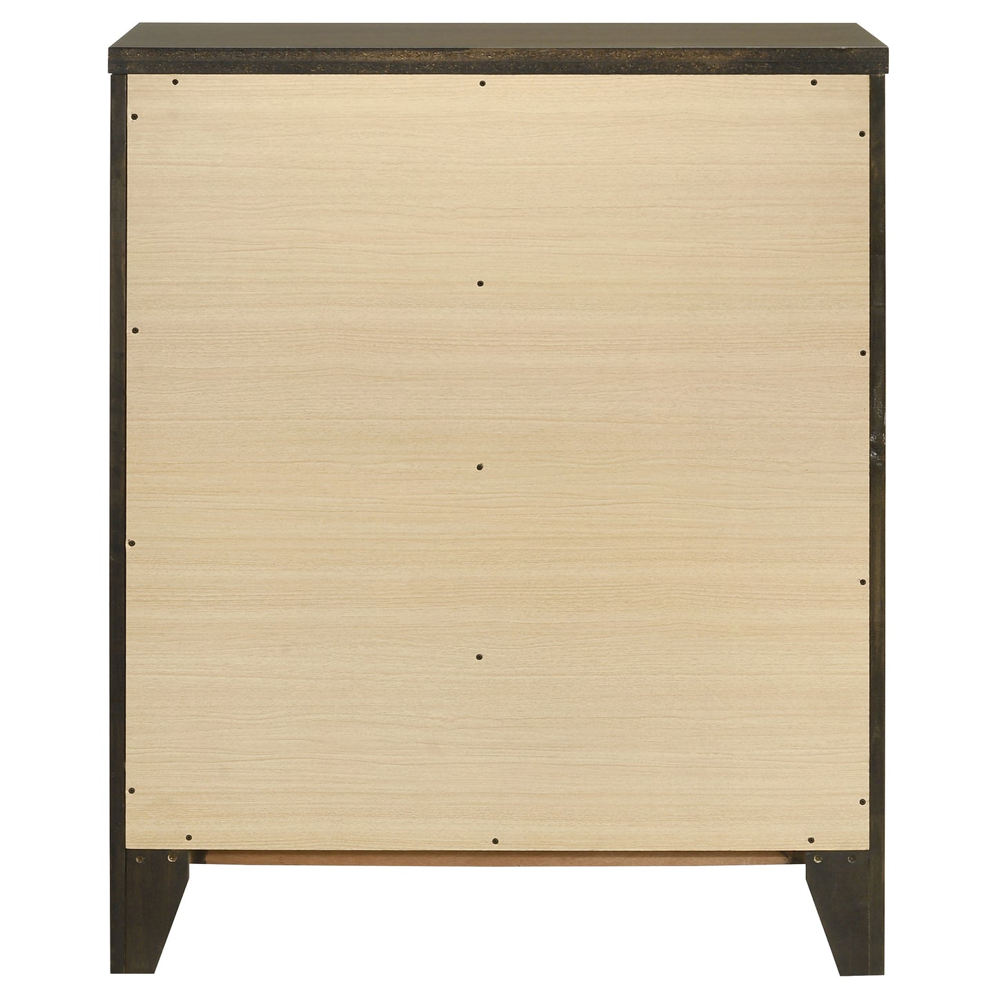 Wilkes Transitional 4-Drawer Chest with Metal Knobs Dark Cocoa