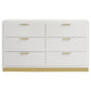 Caraway 6-drawer Dresser White