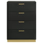 Caraway 4-drawer Bedroom Chest Black