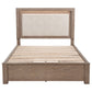Kenora 56-inch Queen LED Storage Bed Barley Brown