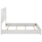 Ives Queen Panel Bed LED Headboard White High Gloss