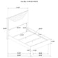 Ives Queen Panel Bed LED Headboard White High Gloss
