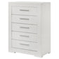 Ives 5-drawer Bedroom Chest of Drawers White High Gloss