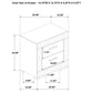 Ives 2-drawer Nightstand Bedside Table Grey High Gloss