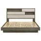 Fenwick Eastern King Bed Bookcase Headboard Grey Oak