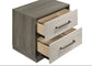 Fenwick 2-drawer Nightstand Bedside Table Grey Oak