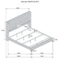 Lucia 5-piece Eastern King Bedroom Set Grey and Black