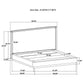 Kailani 5-piece Eastern King Bedroom Set Beige Oak